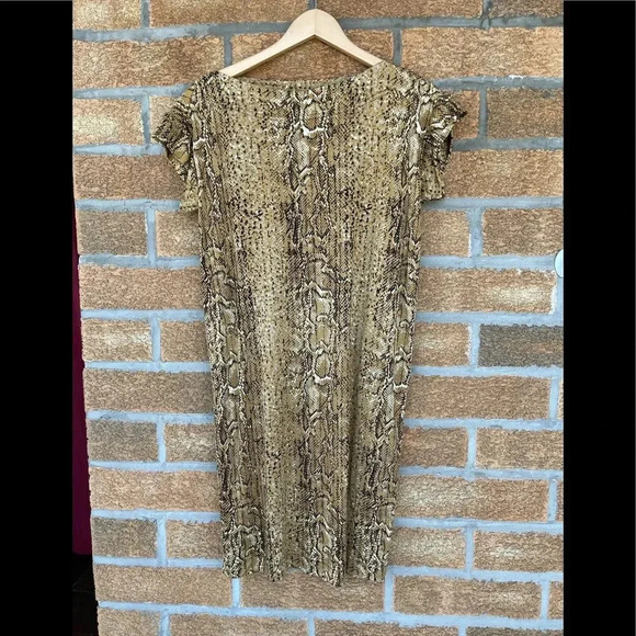 TORY BURCH Snake Print Silk Short Sleeve Dress size small - Picture 13 of 14